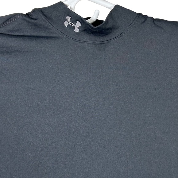 Under Armour ColdGear Golf Fitted Mock Neck Long Sleeve Black Mens LG - Picture 1 of 11